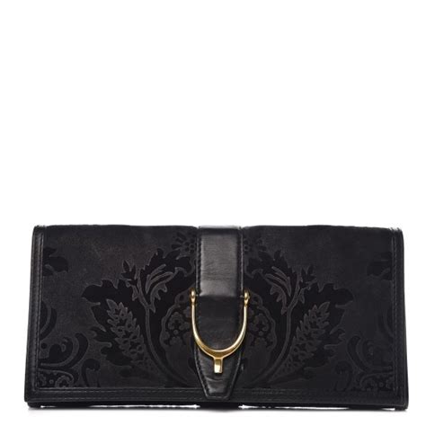 gucci suede calfskin brocade soft stirrup clutch|gucci clutch for sale.